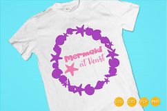 mermaid-wreath-heart cutting files svg, dxf, pdf, eps included - cut files for cricut and silhouette - Cutting Files SG Product Image 4