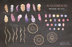 Watercolor Create Your Own Dreamcatchers 66 Elements Creator Product Image 3