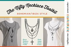 The Nifty NECKLACE TOOLKIT -  DIY Layered Necklace T-shirt Design in Boho/Ibiza Style Product Image 1