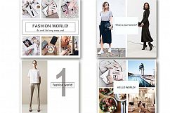 Fashion Social Media Pack, Social Media Bundle, 20 Square Social Media Templates, Instagram Template Pack, Social Media Graphics Pack Product Image 5
