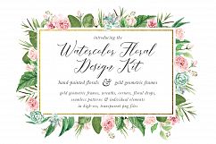 Watercolor Floral Design Kit Product Image 13