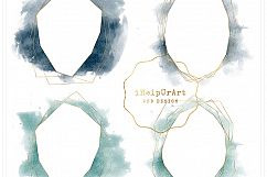 Watercolor Polygonal Frames Clipart Product Image 2
