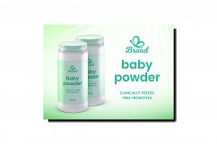 Baby Powder Creative Promotional Banner Vector Product Image 1