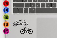 Tandem Bike and Single Bike  SVG Cutting File  Product Image 3