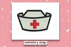 Nurse Hat Embroidery Design Product Image 1