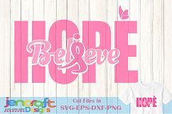 Breast Cancer Awareness Running Ribbon Believe Hope Product Image 1