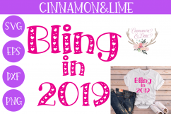 Bling In 2019 New Year&#039;s SVG Product Image 1