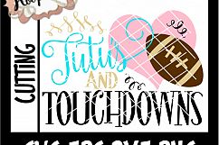 Tutu&#039;s And Touchdowns - Football SVG Cutting File Product Image 2