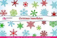 Christmas Snowflakes clipart Product Image 1