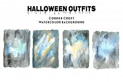 Watercolor Halloween Outfit Clipart Product Image 6
