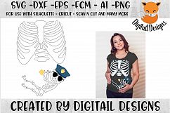 Police Baby Skeleton X-Ray SVG for Silhouette -Cricut Product Image 1