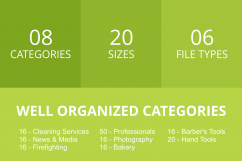 166 Professionals &amp; their Tools Glyph Inverted Icons Product Image 3