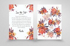 Double Sided Floral Save The Date Card Product Image 1