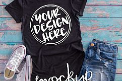 Black t shirt mock up 6505 Product Image 2