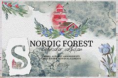 Nordic Forest. Watercolor Collection Product Image 1