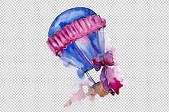 Purple balloons PNG watercolor set Product Image 4