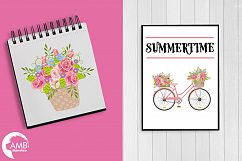 Bicycle in Pink graphics, clipart, illustration AMB-1323 Product Image 3