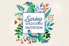 Spring Wedding Invitation vector Product Image 1