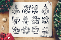 Christmas Sayings SVG Bundle - Christmas Quotes SVG - DXF Product Image 1