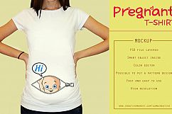 Pregnant T-shirt Mockup Product Image 1