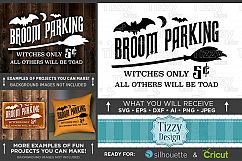 Halloween Svg files - Broom Parking Witches Only - 4040 Product Image 1