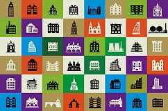 Set of vector buildings Product Image 2