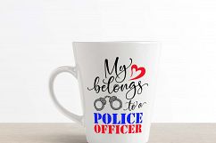 My heart belongs to a police officer SVG DXF PNG EPS Product Image 5