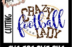 Crazy Football Lady - Football SVG Cutting Fil Product Image 2