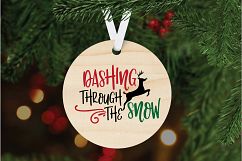 Dashing Through the Snow SVG Cut File - Christmas SVG DXF Product Image 5
