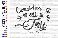 Consider It All Joy SVG Religious SVG Bible Verse svg Cricut Product Image 2