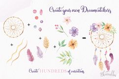 Watercolor Create Your Own Dreamcatchers 66 Elements Creator Product Image 2