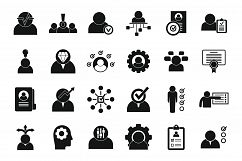 Personal traits icons set, simple style Product Image 1