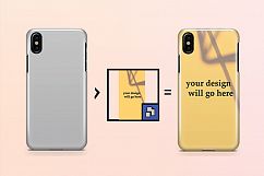 Apple iPhone X 3d IMD Case Mockup Back view  Product Image 2
