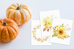 Autumn Floral watercolor clipart Product Image 7