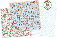 Christmas digital papers, Christmas patterns Product Image 2