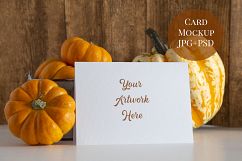 Card Mockup - Autumn Pumpkins Product Image 1