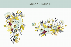 Bohemian Flora - Watercolor Clipart Product Image 7