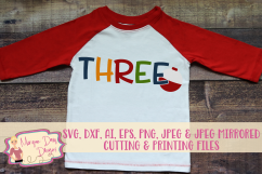 Third Birthday SVG, DXF, AI, EPS, PNG, JPEG Product Image 1