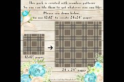 100 Seamless Knitting Plaid Digital Papers 12 x 12 inch Product Image 3