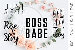 SVG Quotes &quot;Girl Hustle Bundle&quot; 15 Inspirationsal Designs Product Image 5