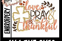 Love Pray And Be Thankful - Embroidery Design Product Image 2