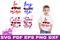 Valentine Shirt Toddler Infant Girl printable or svg bundle cut files for cricut or silhouette, Svg Valentines day svg cut file Product Image 2