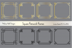 Silver &amp; Gold Square Fretwork Frames Product Image 1