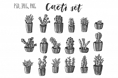 Cacti hand drawn set. Product Image 2