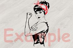 Girl Power Bandana, Rosie the Riveter babe youth women 797S Product Image 4