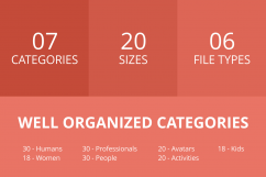 166 People Line Multicolor B/G Icons Product Image 3