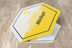 Hexagon Trifold Brochure Mockups Product Image 2