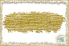 Ochre Amber Brush Strokes Clipart Autumn Golden Glitter  24 PNG - transparent background images Product Image 19