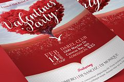 Tree Heart Valentines Party Flyer Template Product Image 5