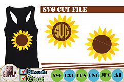 Sunflower SVG Cut File Product Image 1